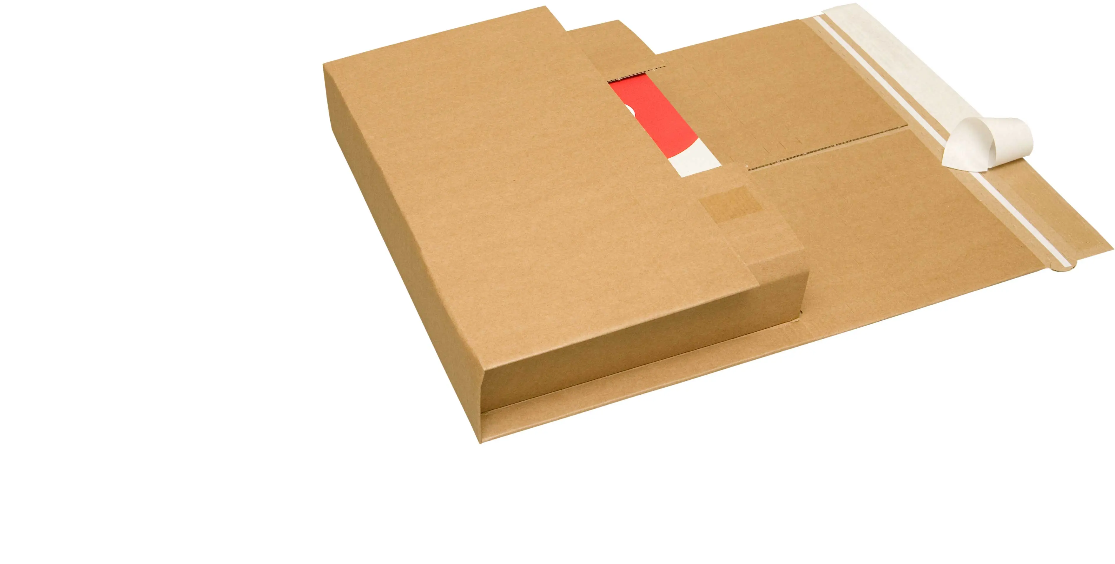 Wellpapp-Universal- und Buchverpackung B 1, mit Aufreißband und 3 Klebestreifen