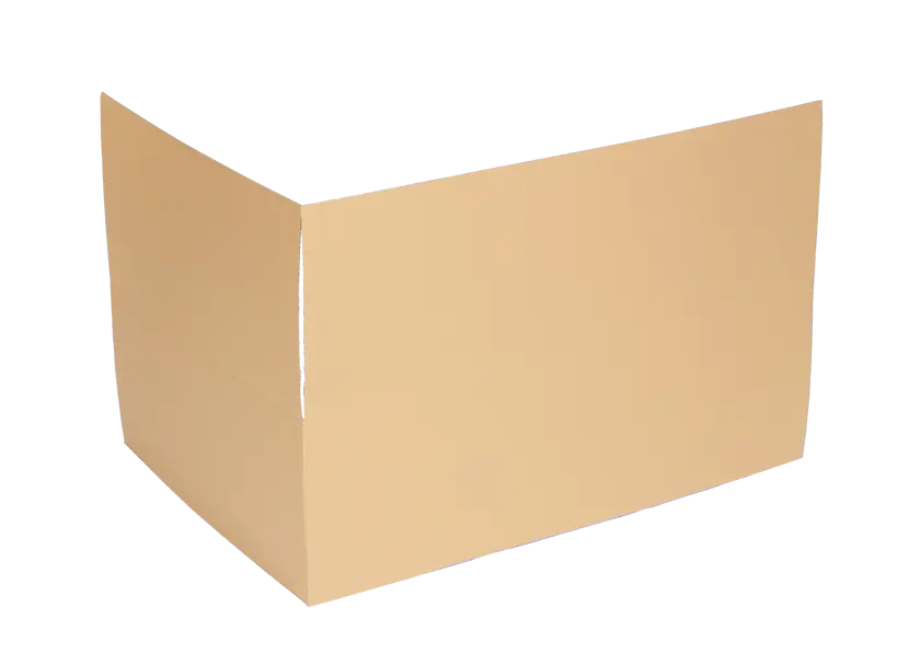 Wellpapp-Gitterboxeinlage, gerillt und geschlitzt, Gitterboxeinlage L-Form, hochkant