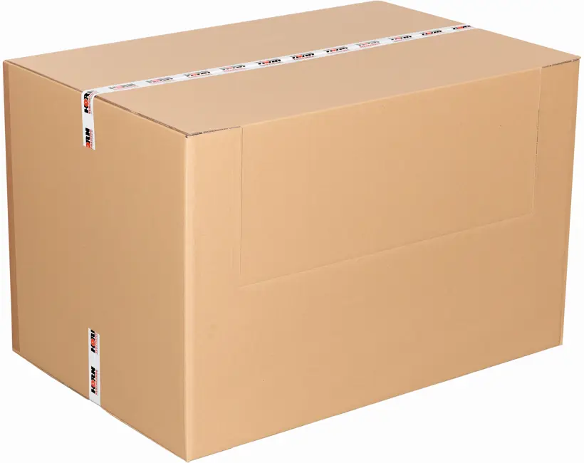 Wellpapp-Container mit T-Ladeklappe, T-Klappe 390 mm