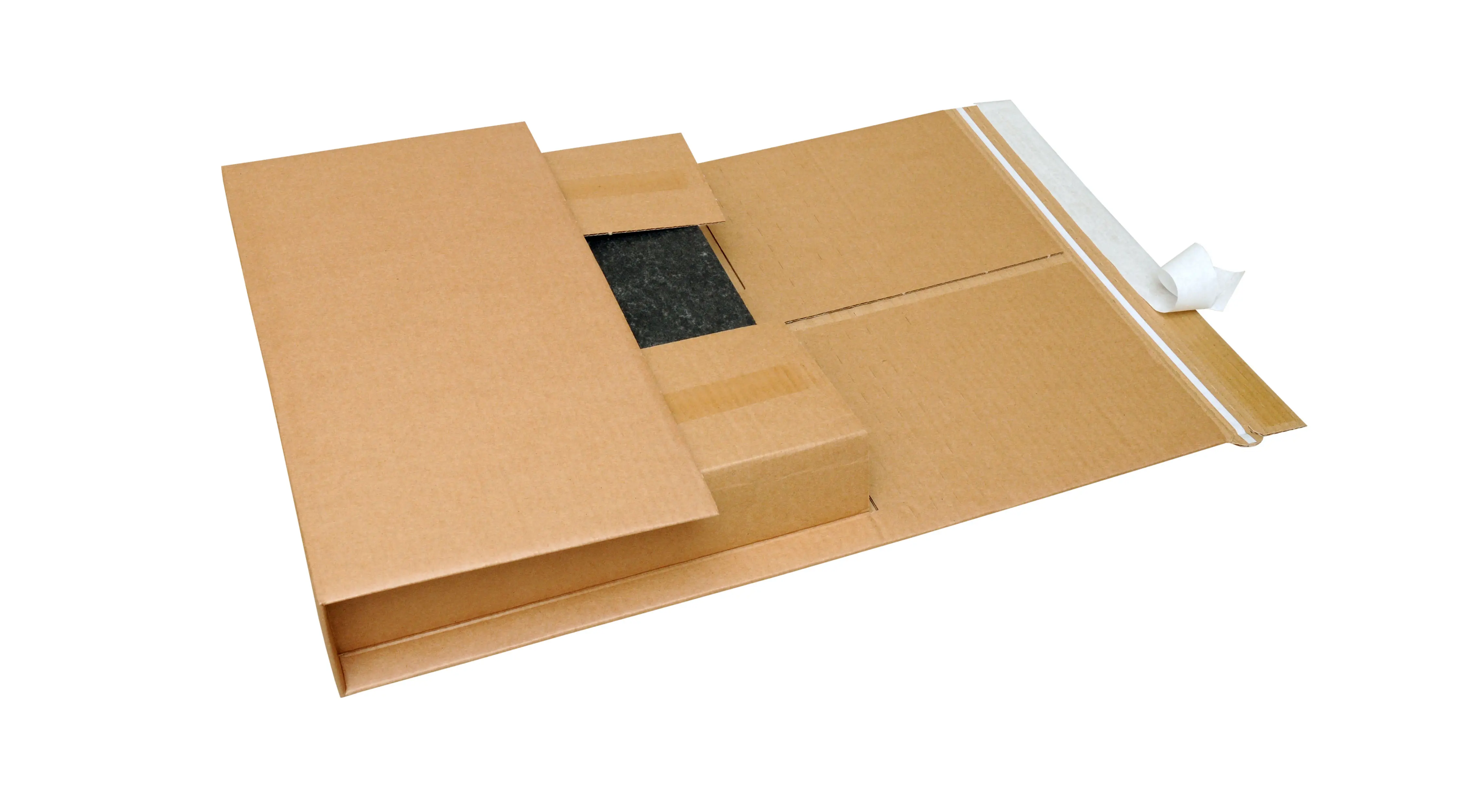 Wellpapp-Universal-Ordner und Buchverpackung BK, mit Aufreißband und 3 Klebestreifen
