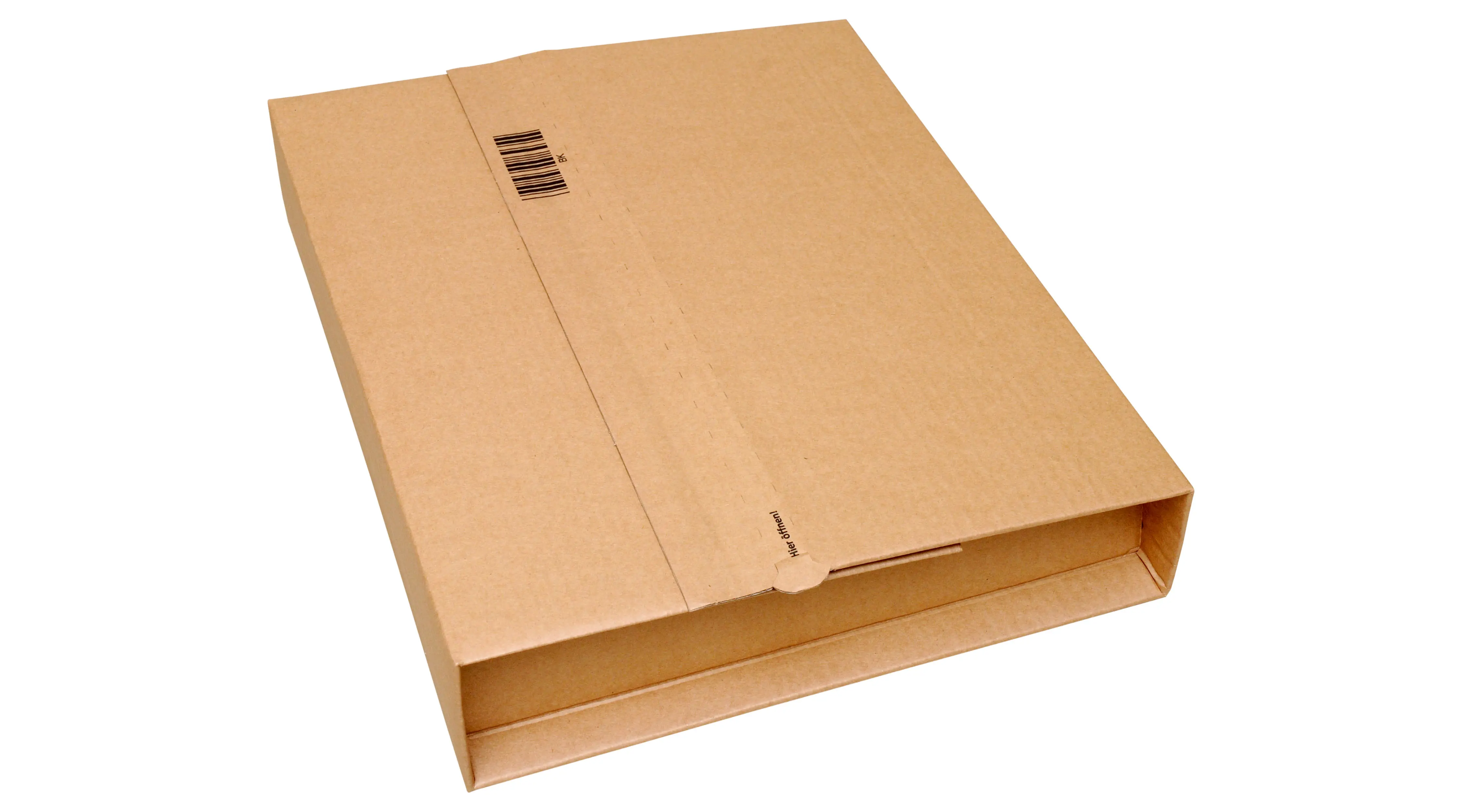 Wellpapp-Universal-Ordner und Buchverpackung BK, mit Aufreißband und 3 Klebestreifen