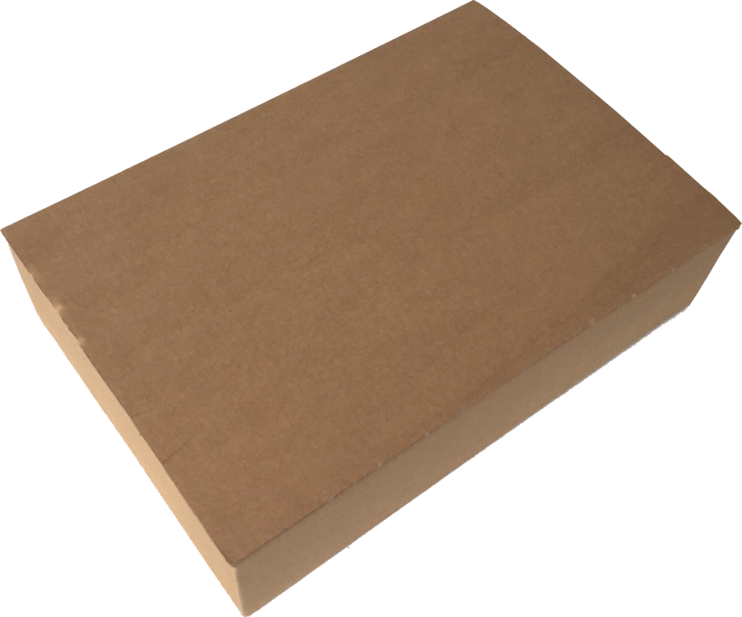 Schnelle Schachtel Wellpappe, mit vollüberlappendem Boden und Selbstklebeverschluss, braun