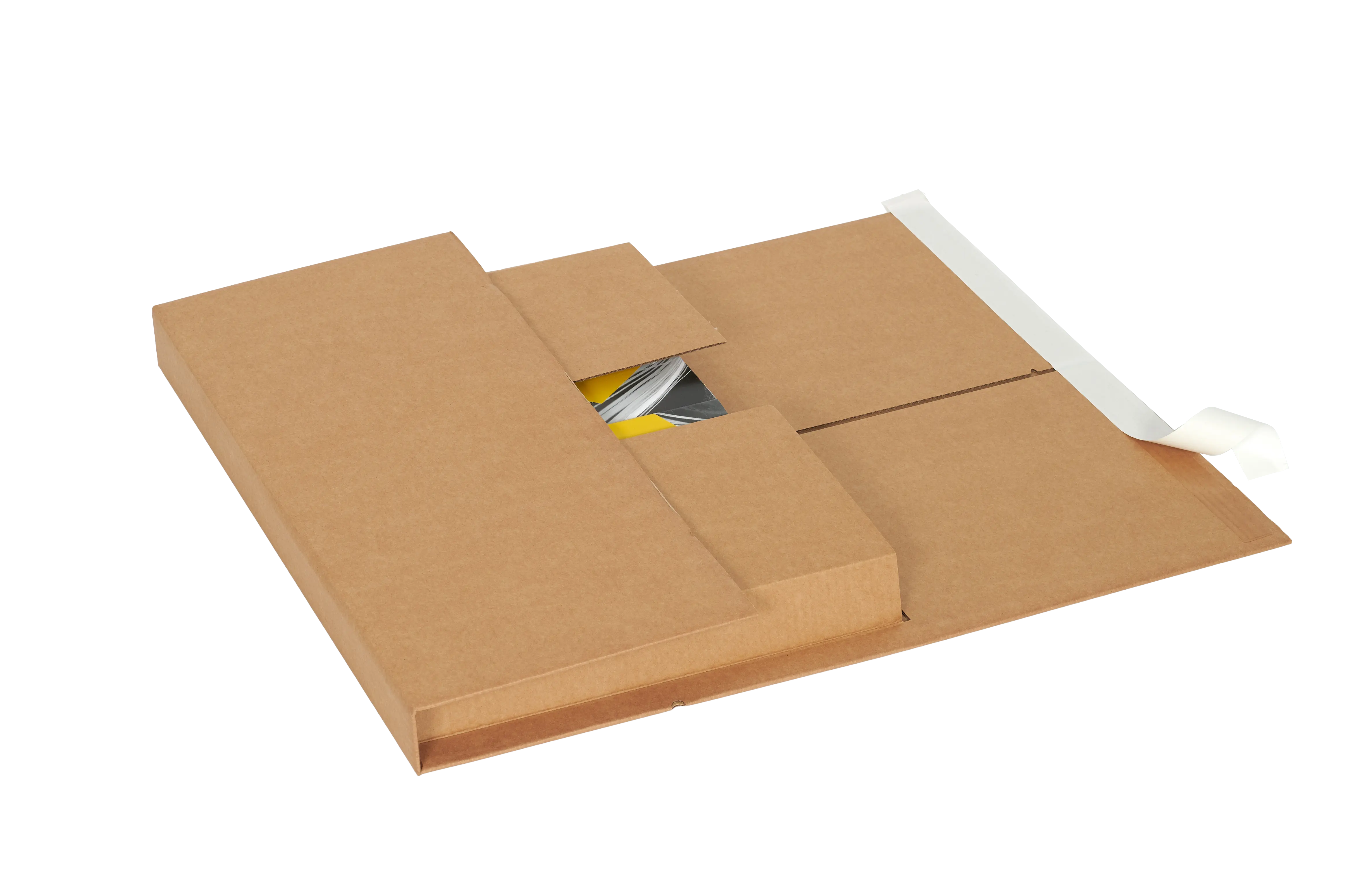 Wellpapp-Universal- und Buchverpackung B W, mit 1 Klebestreifen