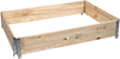 Holz-Aufsetzrahmen für Paletten, aus Vollholz, 4 Scharniere, galvanisierter Stahl